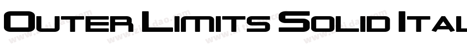 Outer Limits Solid Italic字体转换
